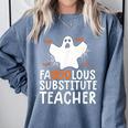 Faboolous Substitute Teacher Halloween Costume Comfort Colors Sweatshirt Blue Jean