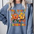 Fall In Love With Learning Thanksgiving Teacher Student Comfort Colors Sweatshirt Blue Jean Fall In Love With Learning Thanksgiving Teacher Student Comfort Colors Sweatshirt Blue Jean