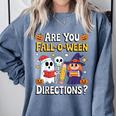 Are You Fall O Ween Directions Halloween Teacher Ghost Comfort Colors Sweatshirt Blue Jean Are You Fall O Ween Directions Halloween Teacher Ghost Comfort Colors Sweatshirt Blue Jean