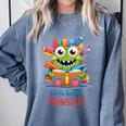 Feed The Reading Monster Halloween Teacher Comfort Colors Sweatshirt Blue Jean Feed The Reading Monster Halloween Teacher Comfort Colors Sweatshirt Blue Jean