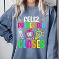 Feliz Primer Dia De Clases Kids Girl Teacher Spanish School Comfort Colors Sweatshirt Blue Jean Feliz Primer Dia De Clases Kids Girl Teacher Spanish School Comfort Colors Sweatshirt Blue Jean