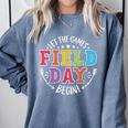 Field Day 2024 Let The Games Begin Teacher Kids Girls Boys Comfort Colors Sweatshirt Blue Jean Field Day 2024 Let The Games Begin Teacher Kids Girls Boys Comfort Colors Sweatshirt Blue Jean