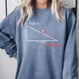 Find X Math Teacher Graphic Sarcastic Novelty Dad Joke Comfort Colors Sweatshirt Blue Jean Find X Math Teacher Graphic Sarcastic Novelty Dad Joke Comfort Colors Sweatshirt Blue Jean