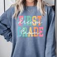 First Grade Dream Team Back To School 1st Grade Teacher Comfort Colors Sweatshirt Blue Jean