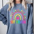 First Grade Rainbow Girls Boys Teacher Team 1st Grade Squad Comfort Colors Sweatshirt Blue Jean First Grade Rainbow Girls Boys Teacher Team 1st Grade Squad Comfort Colors Sweatshirt Blue Jean