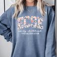 Floral ECSE Early Childhood Special Education SPED Teacher Comfort Colors Sweatshirt Blue Jean Floral ECSE Early Childhood Special Education SPED Teacher Comfort Colors Sweatshirt Blue Jean