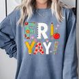 Fri Yay Teacher Happy Friday Friyay Weekend Back To School Comfort Colors Sweatshirt Blue Jean