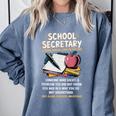 Front Office Teacher Admin Meaning School Secretary Comfort Colors Sweatshirt Blue Jean