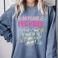 Full Heart Daycare Provider Nanny Au Pair Pre-K Teacher Comfort Colors Sweatshirt Blue Jean