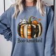 Fun Fall Book Lover Cute Teacher Student Halloween Comfort Colors Sweatshirt Blue Jean