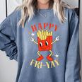 Fun Teacher Happy Fri Yay French Fries Friday Lovers Comfort Colors Sweatshirt Blue Jean Fun Teacher Happy Fri Yay French Fries Friday Lovers Comfort Colors Sweatshirt Blue Jean