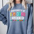 Fun University Of I'm Done Class Of 2025 Teacher Retirement Comfort Colors Sweatshirt Blue Jean