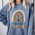 Future Teacher Boho Rainbow Leopard New Grad Student Comfort Colors Sweatshirt Blue Jean Future Teacher Boho Rainbow Leopard New Grad Student Comfort Colors Sweatshirt Blue Jean