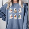 Ghost Reading Books Teacher Halloween Librarian Cute Boook Comfort Colors Sweatshirt Blue Jean Ghost Reading Books Teacher Halloween Librarian Cute Boook Comfort Colors Sweatshirt Blue Jean