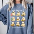 Ghosts Halloween Montessori Teacher Educator Costume Comfort Colors Sweatshirt Blue Jean Ghosts Halloween Montessori Teacher Educator Costume Comfort Colors Sweatshirt Blue Jean