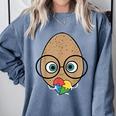 The Good Egg Teacher Halloween Costume Food Group Cute Comfort Colors Sweatshirt Blue Jean The Good Egg Teacher Halloween Costume Food Group Cute Comfort Colors Sweatshirt Blue Jean