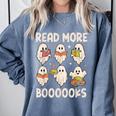 Groovy Halloween Ghost Read More Boooooks Librarian Teacher For Men Women Kids Comfort Colors Sweatshirt Blue Jean Groovy Halloween Ghost Read More Boooooks Librarian Teacher For Men Women Kids Comfort Colors Sweatshirt Blue Jean