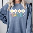 Groovy Teacher Cute Daisy Flower Retro Back To School Comfort Colors Sweatshirt Blue Jean Groovy Teacher Cute Daisy Flower Retro Back To School Comfort Colors Sweatshirt Blue Jean