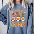 Groovy Thanksgiving With My Gnomie Women Teacher Fall Gnome Comfort Colors Sweatshirt Blue Jean Groovy Thanksgiving With My Gnomie Women Teacher Fall Gnome Comfort Colors Sweatshirt Blue Jean
