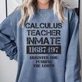 Halloween Calculus Teacher Prisoner Costume Comfort Colors Sweatshirt Blue Jean