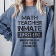 Halloween Math Teacher Prisoner Costume Comfort Colors Sweatshirt Blue Jean Halloween Math Teacher Prisoner Costume Comfort Colors Sweatshirt Blue Jean