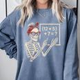 Halloween Math Teacher Skeleton Six Seven Meme Brainrot Comfort Colors Sweatshirt Blue Jean Halloween Math Teacher Skeleton Six Seven Meme Brainrot Comfort Colors Sweatshirt Blue Jean