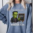 Halloween Monster Math Pun Teacher Humor Comfort Colors Sweatshirt Blue Jean Halloween Monster Math Pun Teacher Humor Comfort Colors Sweatshirt Blue Jean