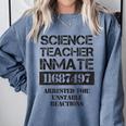 Halloween Science Teacher Prisoner Costume Comfort Colors Sweatshirt Blue Jean Halloween Science Teacher Prisoner Costume Comfort Colors Sweatshirt Blue Jean