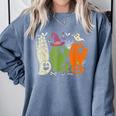 Halloween SPED Teacher Boo In ASL Boo Hands Sign Language Comfort Colors Sweatshirt Blue Jean