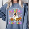 Halloween Teacher You Can't Scare Me I Teach First Grade Comfort Colors Sweatshirt Blue Jean Halloween Teacher You Can't Scare Me I Teach First Grade Comfort Colors Sweatshirt Blue Jean
