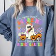 Halloween Teacher You Can't Scare Me I Teach Kindergarten Comfort Colors Sweatshirt Blue Jean Halloween Teacher You Can't Scare Me I Teach Kindergarten Comfort Colors Sweatshirt Blue Jean