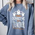 Halloween Teacher Nothing Scares Me Women Men Teachers Comfort Colors Sweatshirt Blue Jean Halloween Teacher Nothing Scares Me Women Men Teachers Comfort Colors Sweatshirt Blue Jean