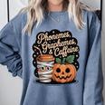 Halloween Teacher Phonemes Graphemes Caffeine Coffee Lover Comfort Colors Sweatshirt Blue Jean Halloween Teacher Phonemes Graphemes Caffeine Coffee Lover Comfort Colors Sweatshirt Blue Jean