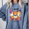 Halloween Teacher Smell a Tiny Human Ghost Spooky Season Comfort Colors Sweatshirt Blue Jean Halloween Teacher Smell a Tiny Human Ghost Spooky Season Comfort Colors Sweatshirt Blue Jean