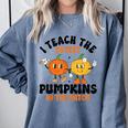 Halloween Teacher I Teach The Cutest Pumpkins In The Patch Comfort Colors Sweatshirt Blue Jean Halloween Teacher I Teach The Cutest Pumpkins In The Patch Comfort Colors Sweatshirt Blue Jean
