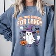 Halloween Teacher Trade Students For Candy Costume Women Comfort Colors Sweatshirt Blue Jean Halloween Teacher Trade Students For Candy Costume Women Comfort Colors Sweatshirt Blue Jean