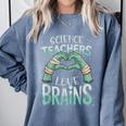 Halloween Teacher Tshirts Science Teachers Love Brains Comfort Colors Sweatshirt Blue Jean