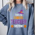 Halloween Teachers This Is My Tired Teacher Costume Comfort Colors Sweatshirt Blue Jean