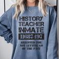 Halloween History Teacher Prisoner Costume Comfort Colors Sweatshirt Blue Jean Halloween History Teacher Prisoner Costume Comfort Colors Sweatshirt Blue Jean