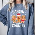 Hanging With My Cookies Gingerbread Christmas Teacher Xmas Comfort Colors Sweatshirt Blue Jean Hanging With My Cookies Gingerbread Christmas Teacher Xmas Comfort Colors Sweatshirt Blue Jean