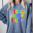 Happy 100th Day Of School 100 Days Brighter Girls Teacher Comfort Colors Sweatshirt Blue Jean