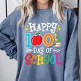 Happy 100th Day Of School Teachers 100 Days Of School Kids Comfort Colors Sweatshirt Blue Jean Happy 100th Day Of School Teachers 100 Days Of School Kids Comfort Colors Sweatshirt Blue Jean