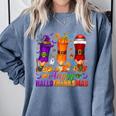Happy Hallothanksmas Halloween Thanksgiving Pencils Teachers Comfort Colors Sweatshirt Blue Jean Happy Hallothanksmas Halloween Thanksgiving Pencils Teachers Comfort Colors Sweatshirt Blue Jean