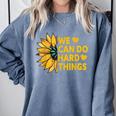 We Can Do Hard Things Kids Teacher Back To School Comfort Colors Sweatshirt Blue Jean We Can Do Hard Things Kids Teacher Back To School Comfort Colors Sweatshirt Blue Jean