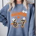 Haunted By 6-7 Halloween Math Teacher Joke Comfort Colors Sweatshirt Blue Jean Haunted By 6-7 Halloween Math Teacher Joke Comfort Colors Sweatshirt Blue Jean