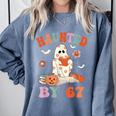 Haunted By 67 Boo Ghost Teacher 6 7 Halloween Costume Comfort Colors Sweatshirt Blue Jean