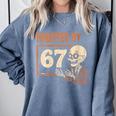 Haunted By 67 Halloween 67 Meme Six Seven Teacher Comfort Colors Sweatshirt Blue Jean