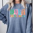Hola Estudiantes Maestra Back To School Spanish Teacher Comfort Colors Sweatshirt Blue Jean