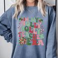 In My Holly Xmas Jolly Teacher Era Teacher Vibes Christmas For Men Women Kids Comfort Colors Sweatshirt Blue Jean In My Holly Xmas Jolly Teacher Era Teacher Vibes Christmas For Men Women Kids Comfort Colors Sweatshirt Blue Jean