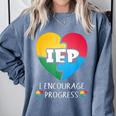 IEP I Encourage Progress Special Education School Teacher Comfort Colors Sweatshirt Blue Jean IEP I Encourage Progress Special Education School Teacher Comfort Colors Sweatshirt Blue Jean